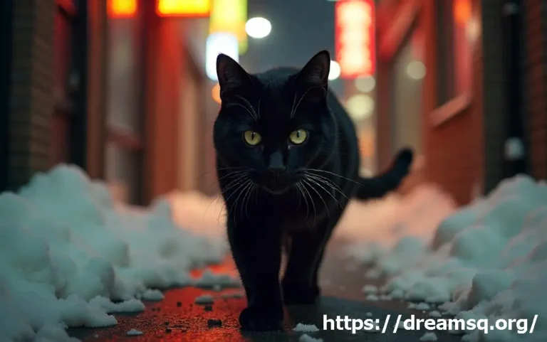 Feeding Black Cat in Dream