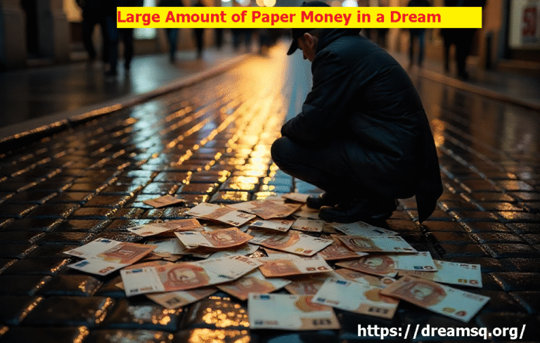Large Amount of Paper Money in a Dream