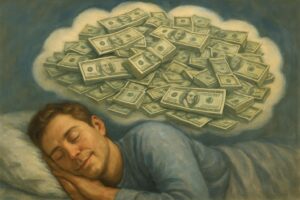 dreaming of seeing a lot of money, seeing large sums of money in a dream, money dream meaning, wealth in dreams, abundant money dream