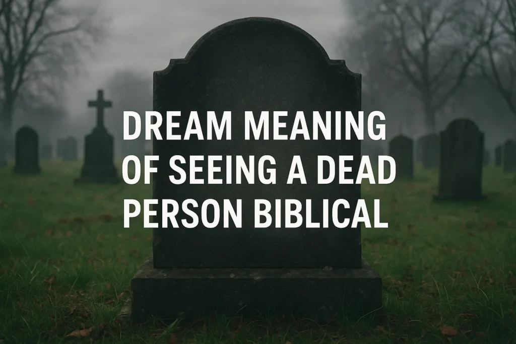 Dream Meaning of Seeing a Dead Person