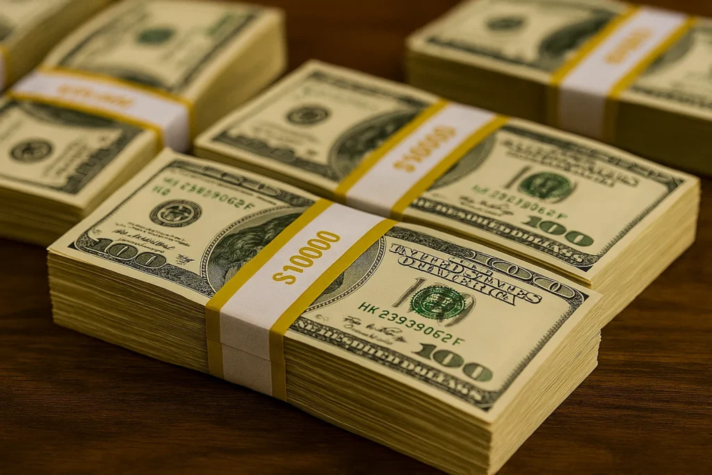 bundle of money in a dream