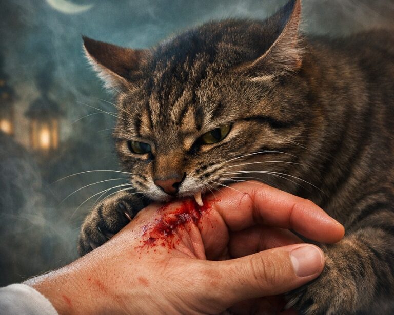 Cat Biting Hand in Dream Islam